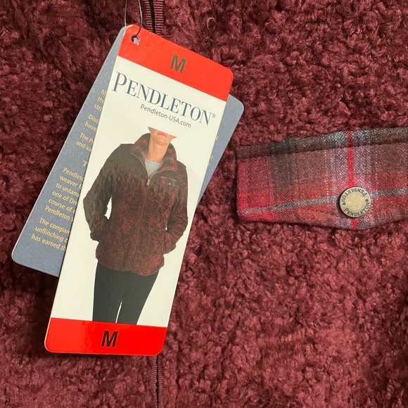 Pendleton Dark Red Fleece Jacket - Picture 4 of 4